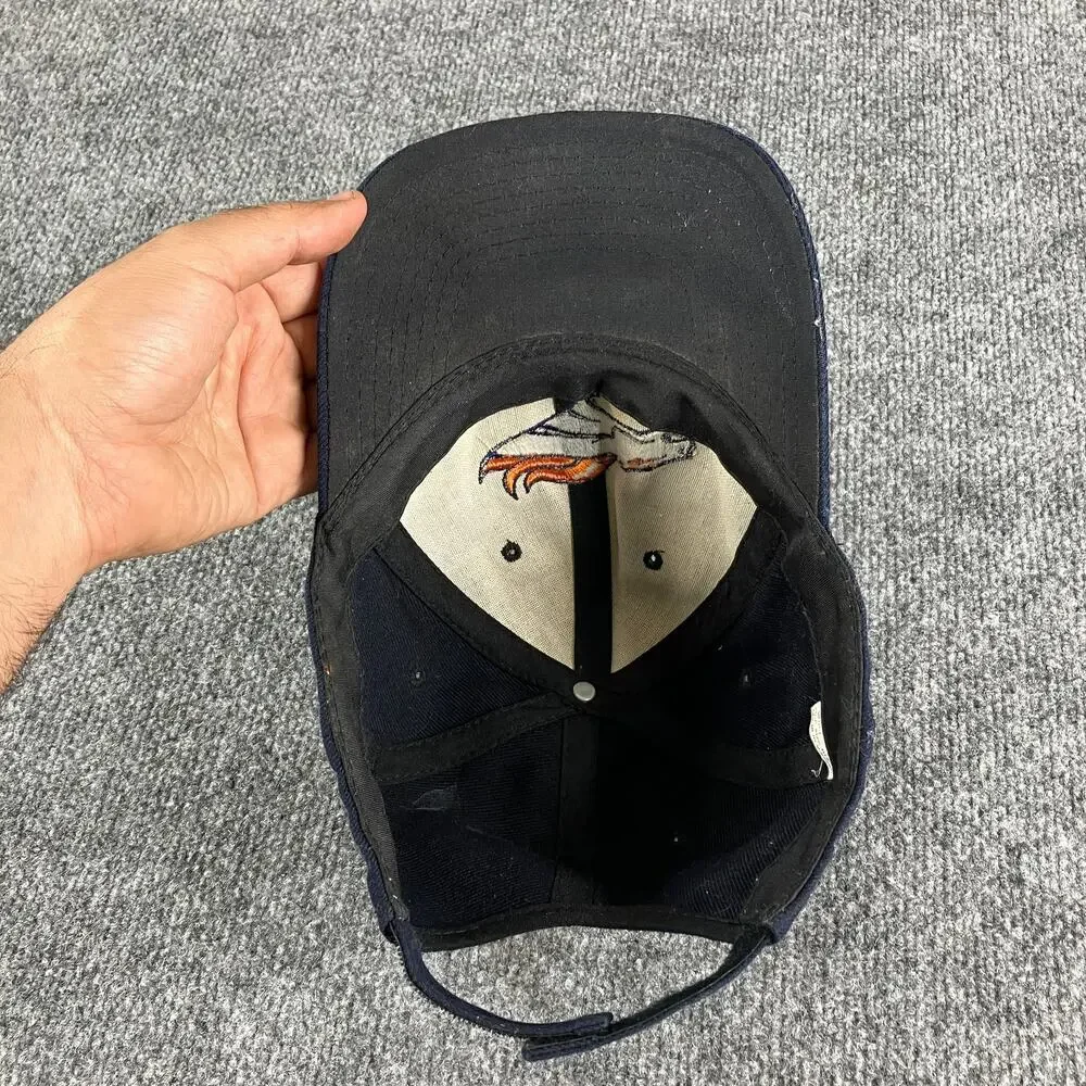 Denver Broncos Hat Navy Blue Adjustable Wool Blend NFL Football Cap‎